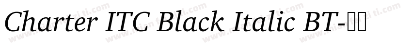 Charter ITC Black Italic BT字体转换